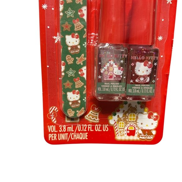 Claire's Hello Kitty‎ Nail Polish Nail File Set Christmas NEW - Picture 2 of 4
